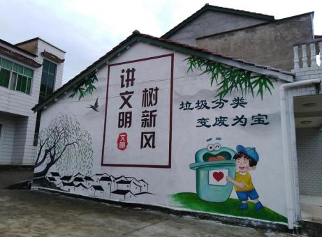  汤阴墙绘是现在流行的墙体广告