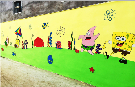  汤阴幼儿园墙体彩绘—奇妙的色彩搭配